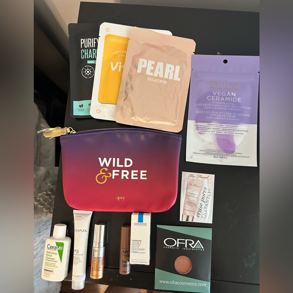 Ipsy makeup bag and makeup sample lot